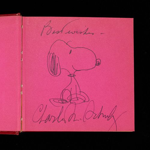 Collection of Charles Schulz Books w/ Sketch