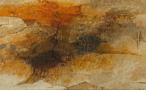 Charles Beck "Hills and Trees" Painting 1960