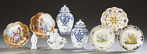 Group of Nine Ceramic Pieces, 20th c., consisting