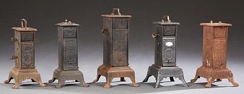 Group of Five French Cast Iron Clockwork Rotisseri