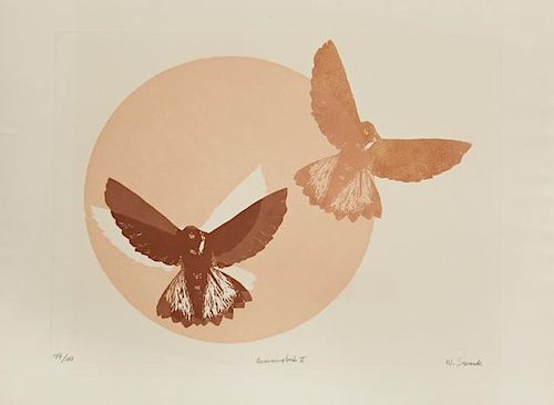 Walden Swank, "Hummingbird II," 20th c., print, 94