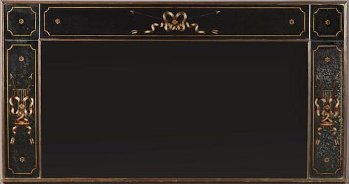Large French Giltwood Overmantel Mirror, 20th c.,