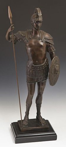 "Standing Classical Warrior with Spear," 20th c.,