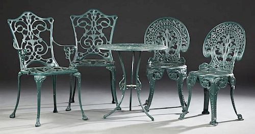 Five Pieces of Cast Aluminum Garden Furniture, 20t