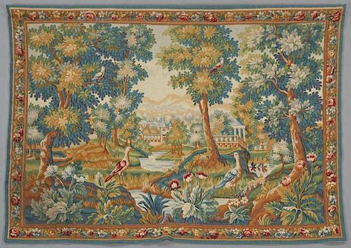 French Aubusson Style Tapestry, 20th c., depicting