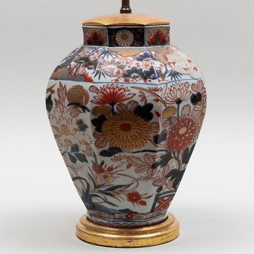 Japanese Imari Jar mounted as a Lamp