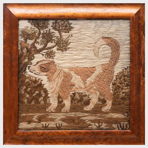 Needlework Picture of a Dog