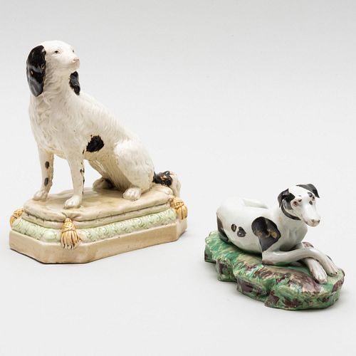 Two Staffordshire Models of Hounds