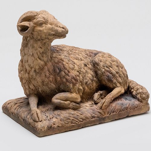French Terracotta Model of a Ram