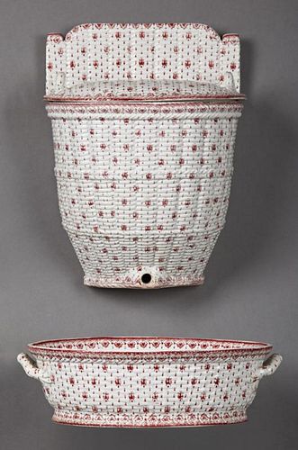 French Ceramic Lavabo, 19th c., be Abeilles, consi