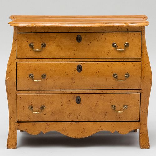Dutch Rococo Faux Bois Painted Chest of Drawers