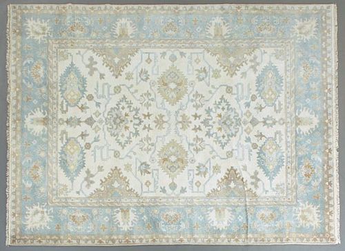 Turkish Angora Oushak Carpet, 8' 10 x 11' 10
