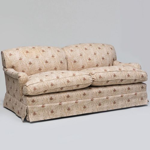 George Smith Linen Upholstered Two Seat Sofa