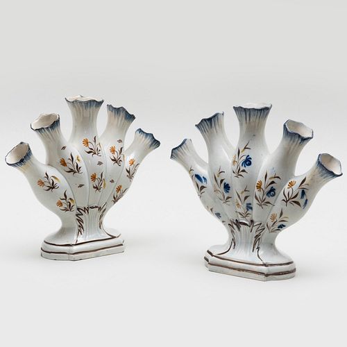 Pair of Faience Quintal Vases