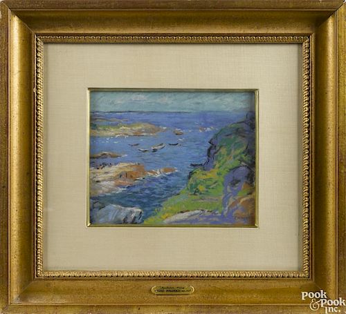 Frederick Wagner (American 1864-1940), pastel, titled Appledore Maine, signed lower right