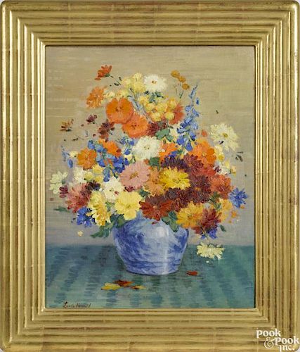 Edith Lucile Howard (American 1885-1960), oil on board still life, signed lower left, 20'' x 16''.