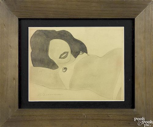 Tom Wesselmann (American 1931-2004), pencil study for American Nude, signed lower left