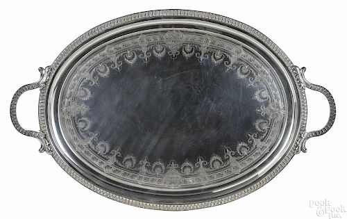 New York silver tray, ca. 1855, bearing the touch of William Gale & Son