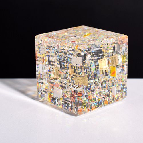 Jon Kuhn Glass Cube / Sculpture