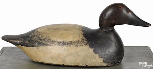 Pair of oversized Mason canvasback duck decoys, 19'' l.
