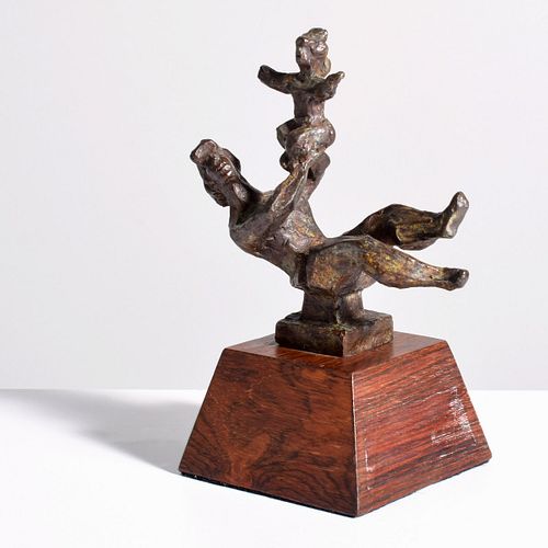 Chaim Gross Bronze Sculpture, Mother & Child