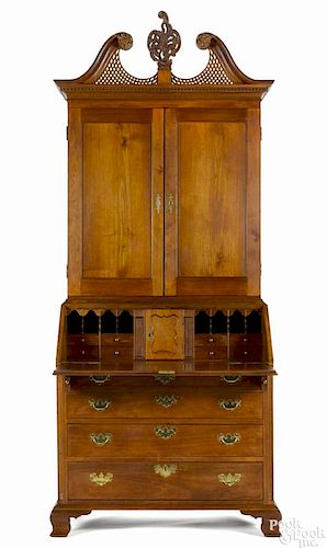 Pennsylvania Chippendale walnut secretary desk, ca. 1770, 100 1/2'' h., 40 1/4'' w.