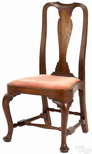 Massachusetts Queen Anne walnut dining chair, ca. 1755. Provenance: Titus Geesey.