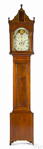 Berks County, Pennsylvania Federal walnut tall case clock, ca. 1810
