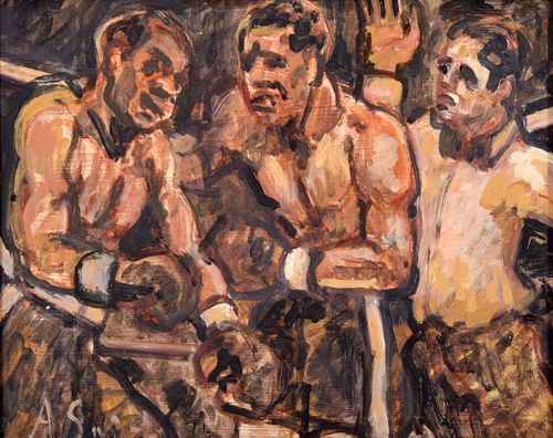 2 Arthur Smith Boxing Paintings
