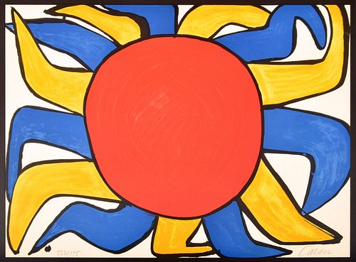 Alexander Calder SUN Lithograph, Signed Edition