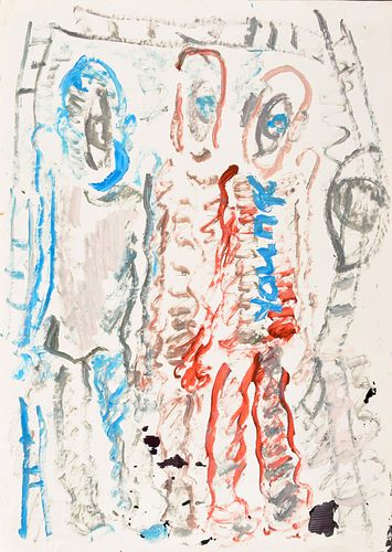 Purvis Young Painting, Work on Paper, Estate of the Artist, 39"W