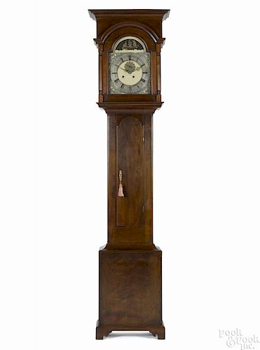Pennsylvania Queen Anne walnut tall case clock, ca. 1770