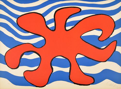 Alexander Calder VAGUES... Lithograph, Signed Edition