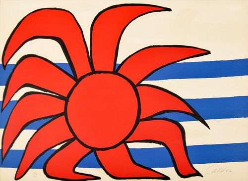 Alexander Calder SUN & SEA Lithograph, Signed Edition