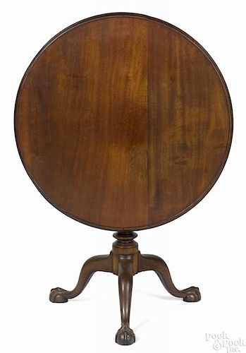 Pennsylvania Queen Anne walnut tea table, ca. 1770, with a dish top