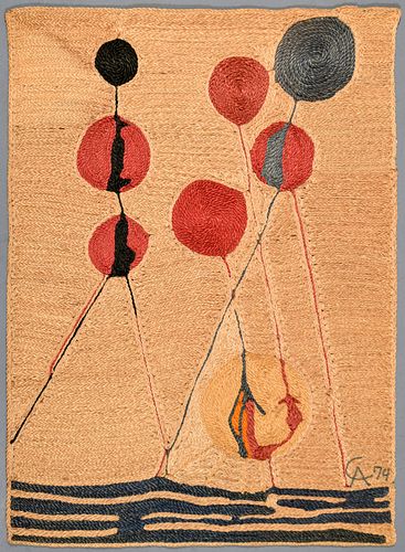 Large Alexander Calder (after) BALLOONS Tapestry, 70"H