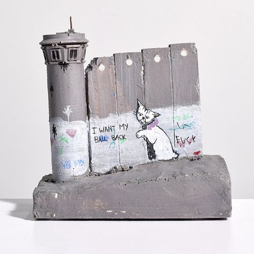 Banksy WALLED OFF HOTEL Defeated Wall / Tower, Cat