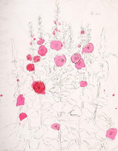 Enrique Martinez Celaya Floral Watercolor Painting