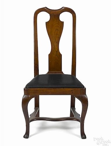 Pennsylvania Queen Anne walnut dining chair, ca. 1745.