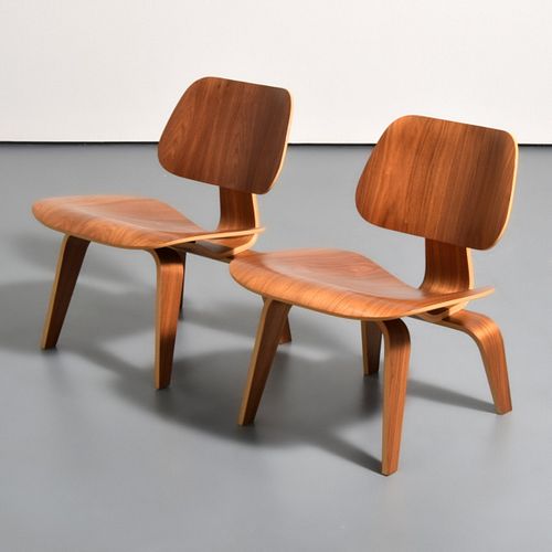 Pair of Charles and Ray Eames LCW Lounge Chairs