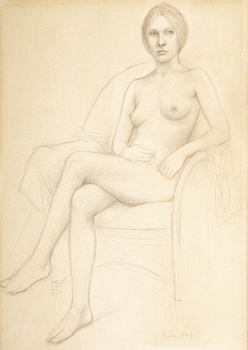 William Bailey Drawing, Female Nude