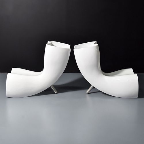 Pair of Marc Newson FELT Lounge Chairs
