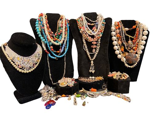 Collection Costume Designer Jewelry, Some 10k Gold, KENNETH LANE, TRIFARI