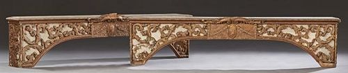 Pair of Gilt and Gesso Window Cornices, early 20th