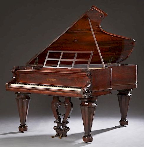 Chickering Rosewood Baby Grand Piano, c. 1855, Ser