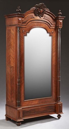 French Inlaid Rosewood Single Door Armoire, c. 187