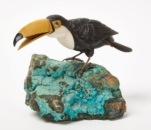 Toucan on Mineral Base