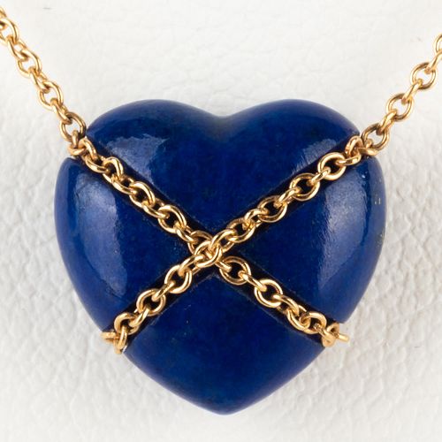 Tiffany & Co. Lapis Lazuli and 18k Gold Necklace