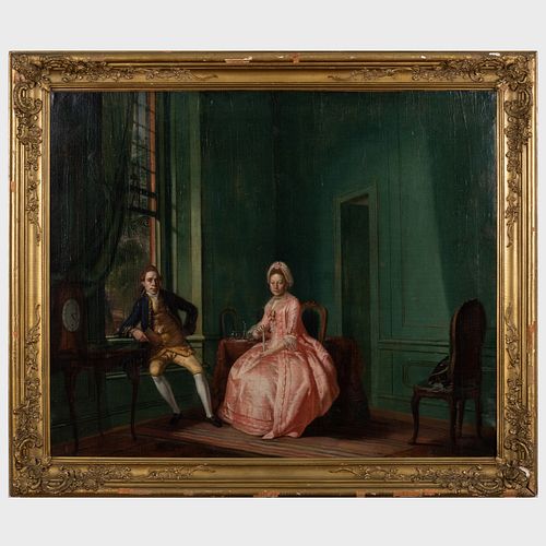 Hermanus Numan (1744-1820): Portrait of the Poet Johannes Nomsz (1758-1805) and His Wife in their Sitting Room, Amsterdam