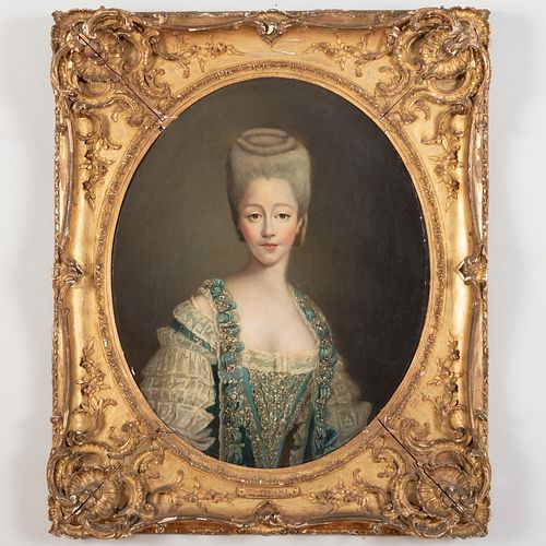 After Francois Hubert Drouais (1727-1775):  Comtesse de Provence